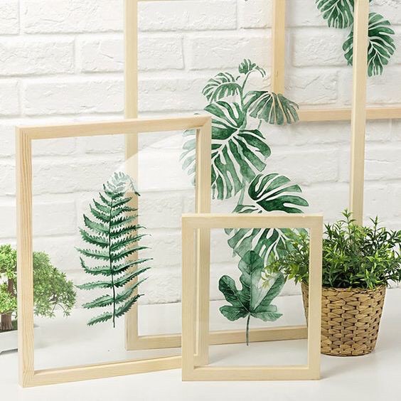 Khung ảnh mica để bàn nhiều kích cỡ khung tranh bằng gỗ ép lá trang trí decor nhà cửa