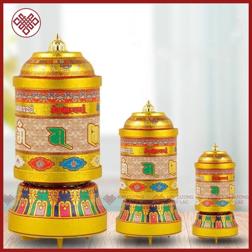 Kinh luân điện, Kinh luân xoay Vạn Phúc size 21cm, 30cm, 48cm có nhạc