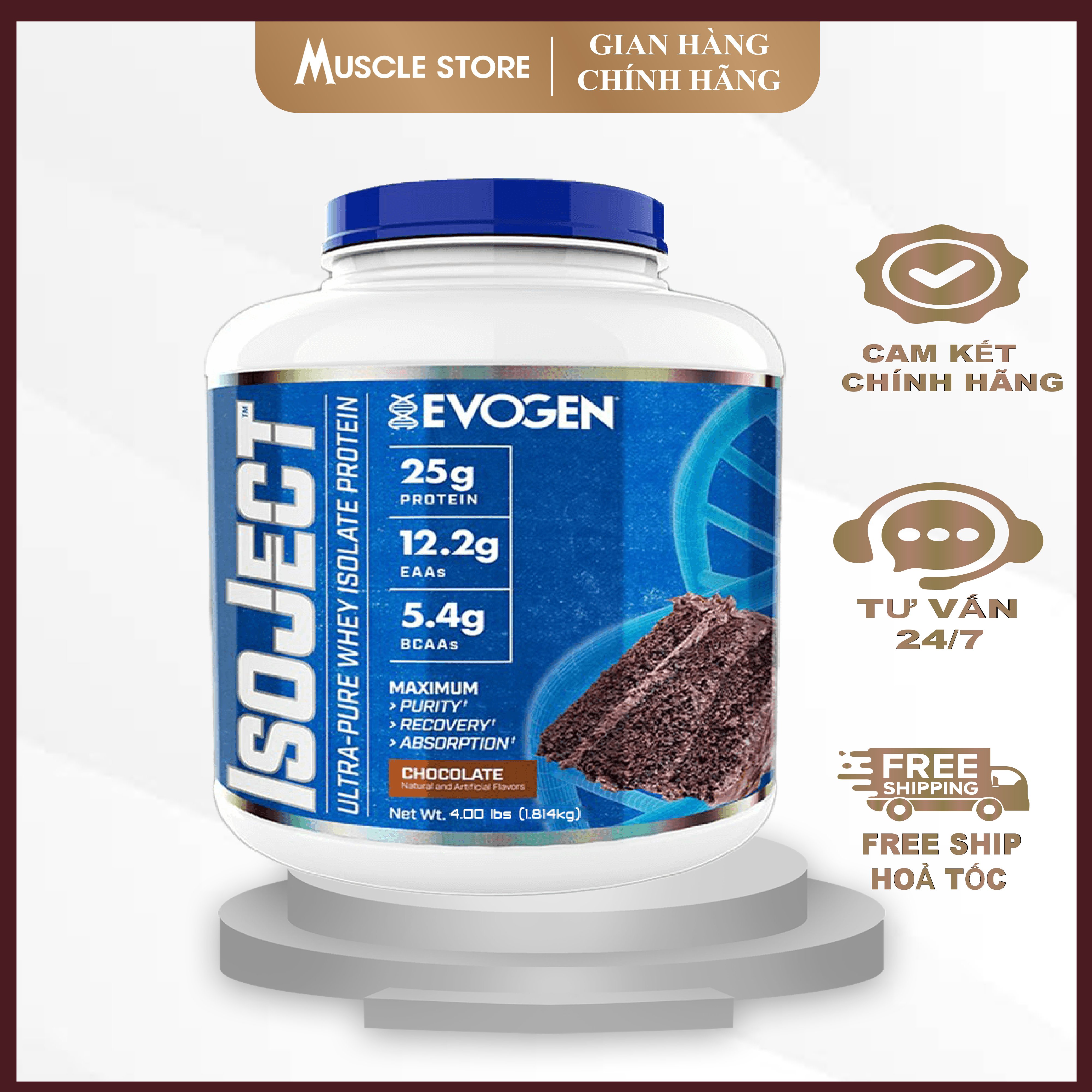 Evogen Whey Protein IsoJect- Sữa Tăng Cơ 100% Whey Protein Isolate