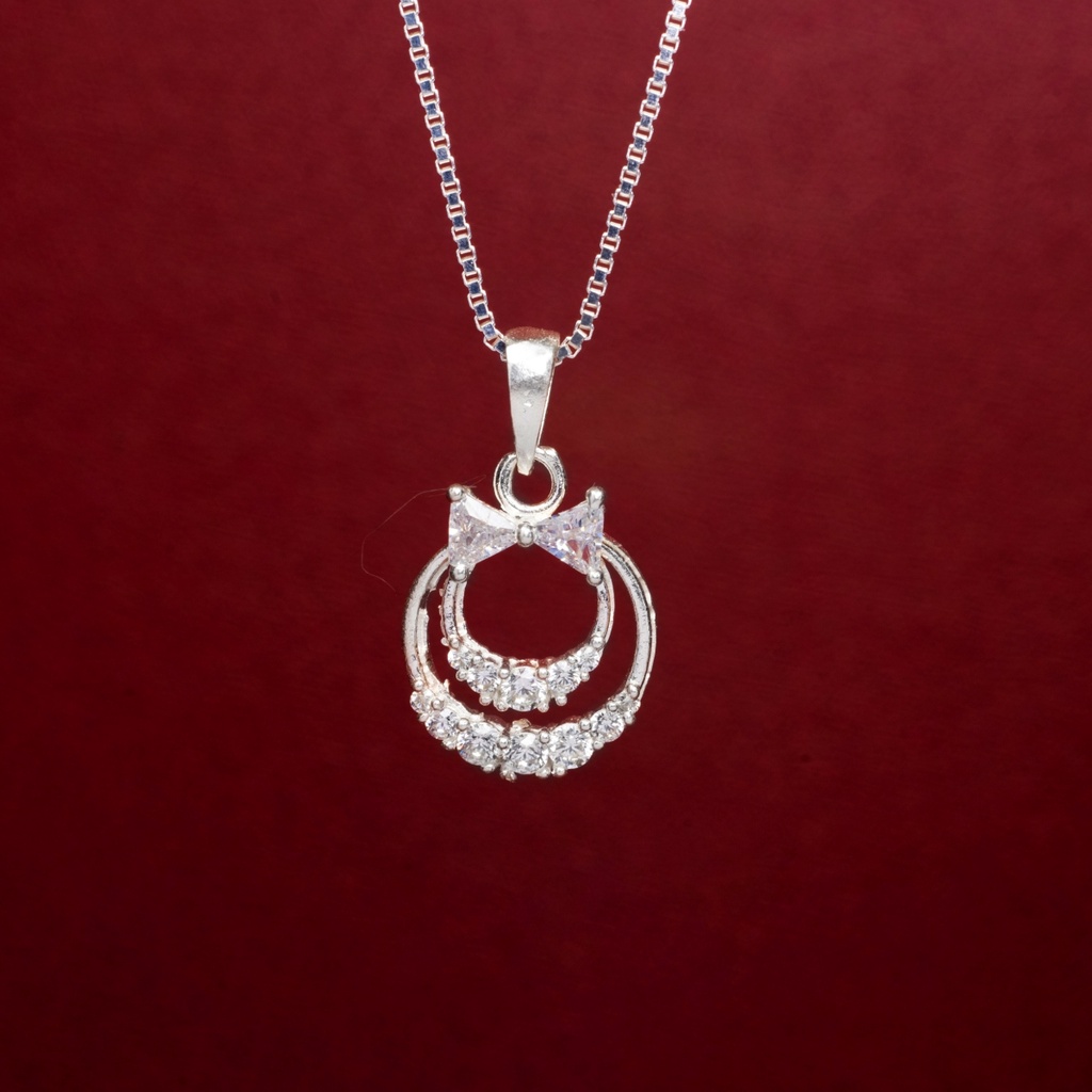 Kl0254 dây chuyền bạc nữ kylan silver đính đá kim cương nhân tạo