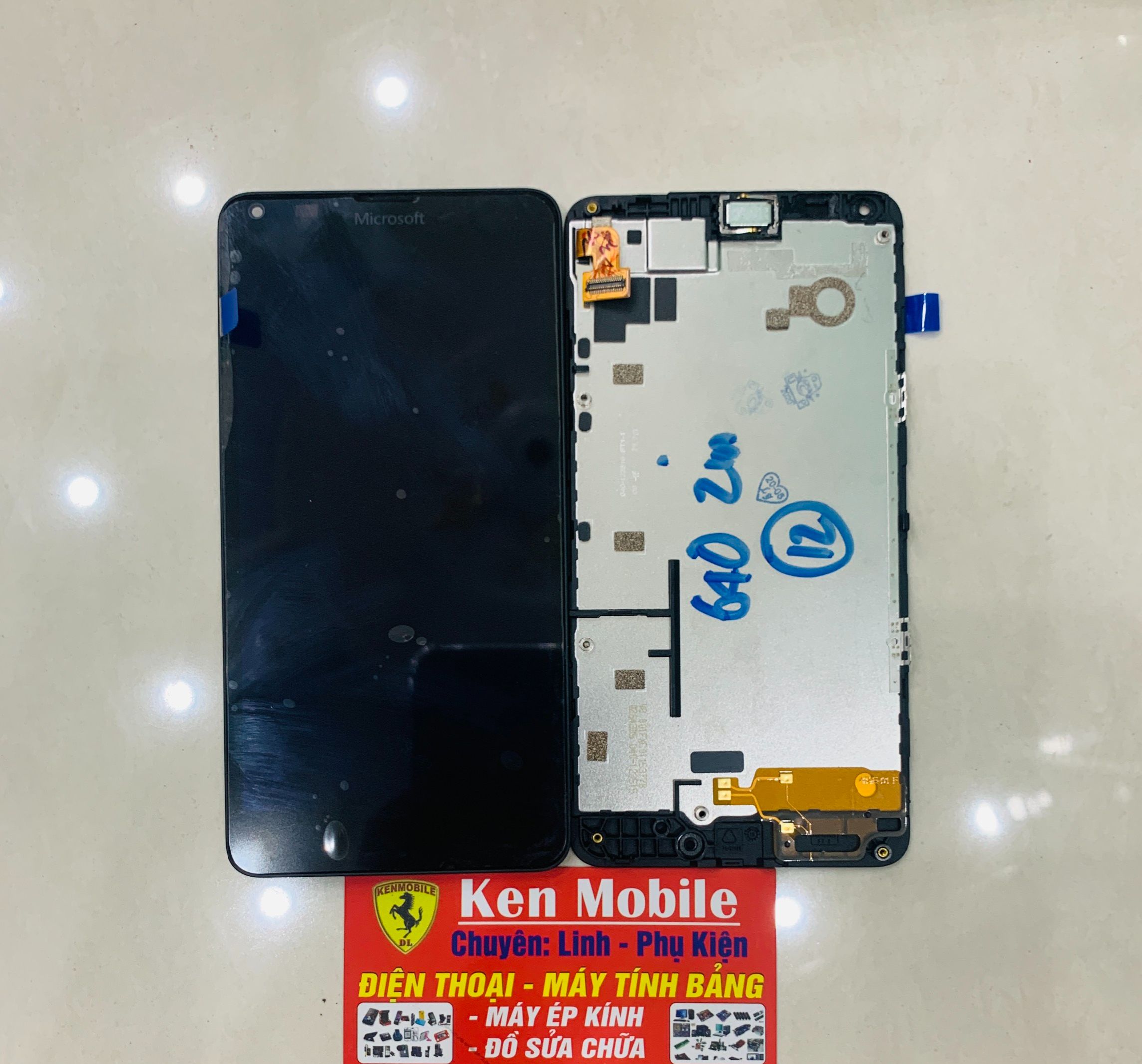 Màn hình nguyên bộ nokia lumia 640 / n640, loại zin, màu đen