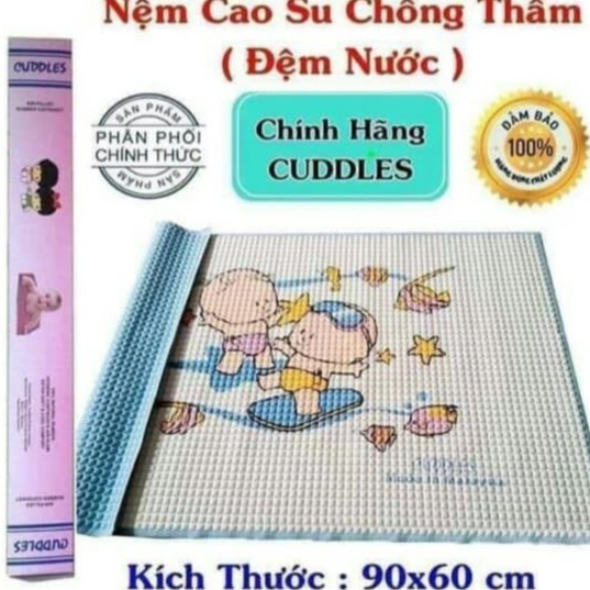 [HCM]Nệm/Chiếu Cao Su Non Cuddles Chống Thấm Loại D&agravey-Đệm Hơi Nước Cho B&eacute Nhập Khẩu Malaysia Nhiều Mẫu