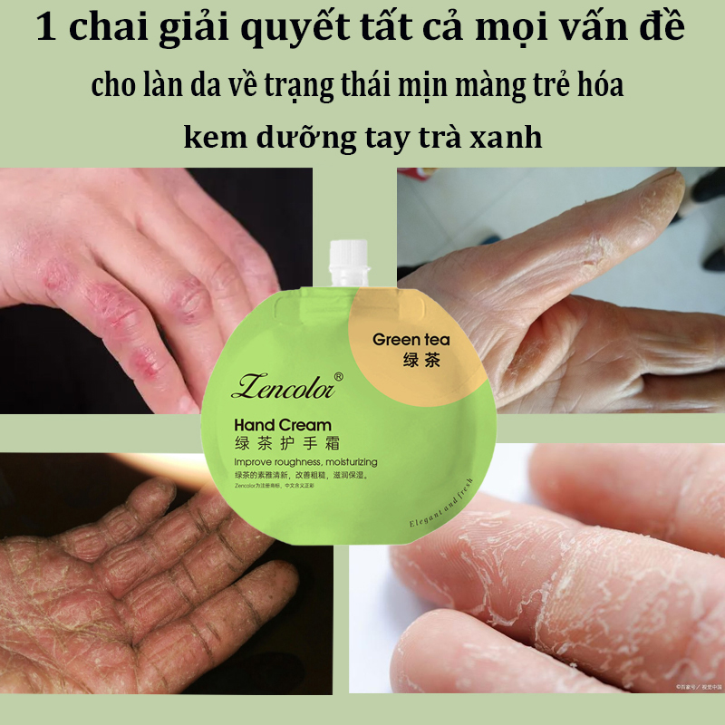Kem Dưỡng Da Tay Trà Xanh Kem dưỡng da tay kem dưỡng ẩm da tay Kem dưỡng trắng da tay Kem dưỡng da tay chống nhăn giảm bớt nếp nhăn,Lưu hương dài lâu Giữ ẩm mịn màng thơm tho