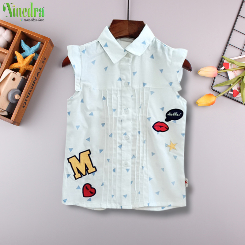 [HCM 💝 Freeship] Áo sơmi bé gái chất đũi mềm size từ 10-15kg - Ninedra