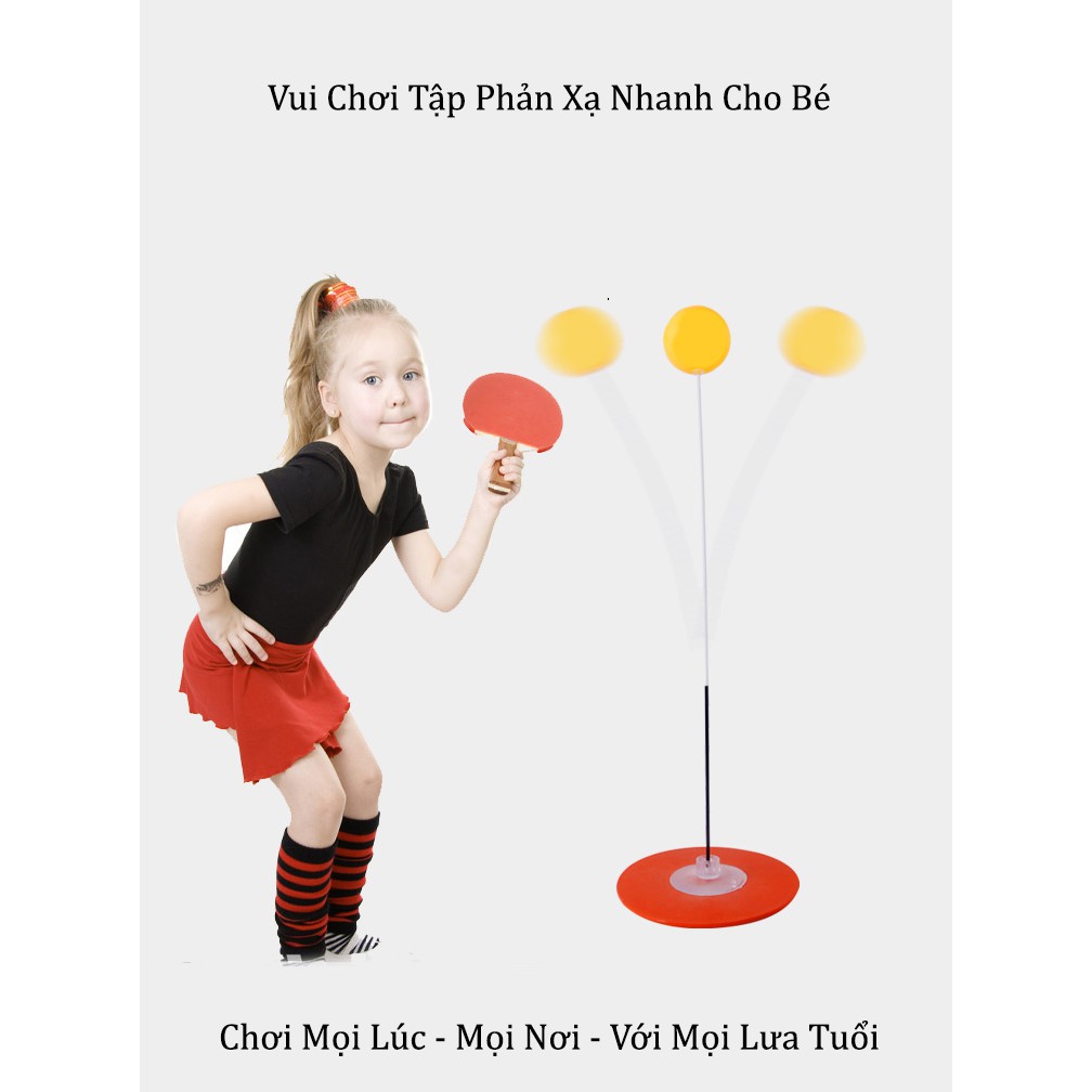 Bộ Đồ chơi bóng bàn tập phản xạ tốt cho bé - Bộ bóng bàn phản xạ không cần bàn luyện tập trung cho trẻ xả tress