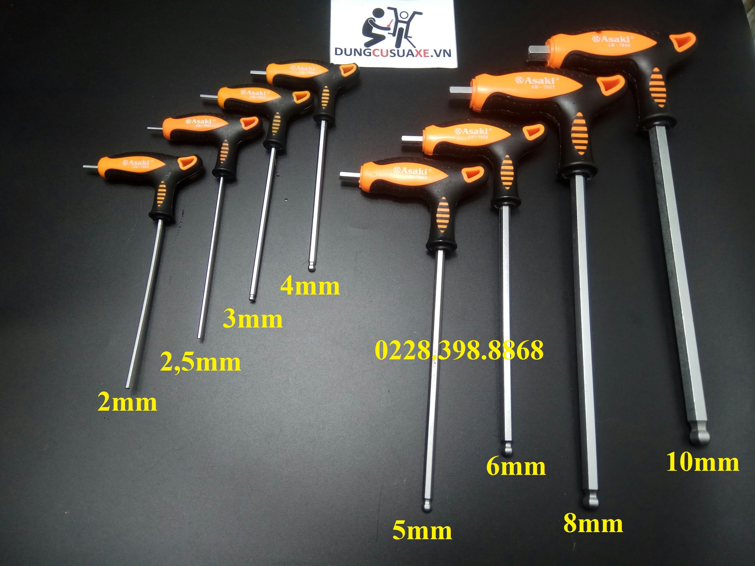 [HÀNG CHÍNH HÃNG] [ ẢNH THẬT] LỤC GIÁC CHỮ T 2.5 MM ASAKI [CHO KHÁCH XEM HÀNG]