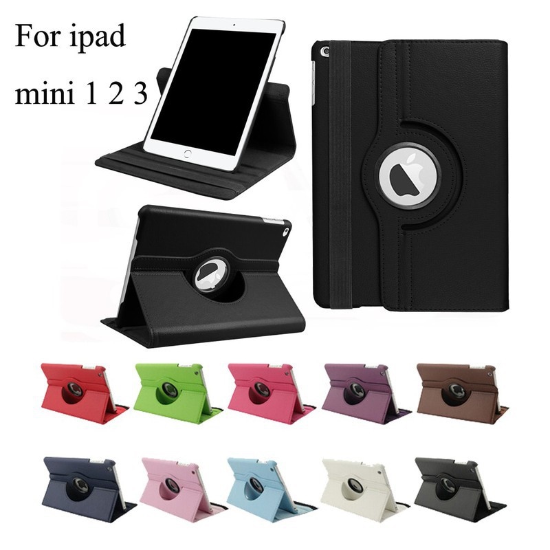 Vỏ ipad❡✺▪ bao da ipad mini 1 mini 2 mini 3 xoay 360 độ