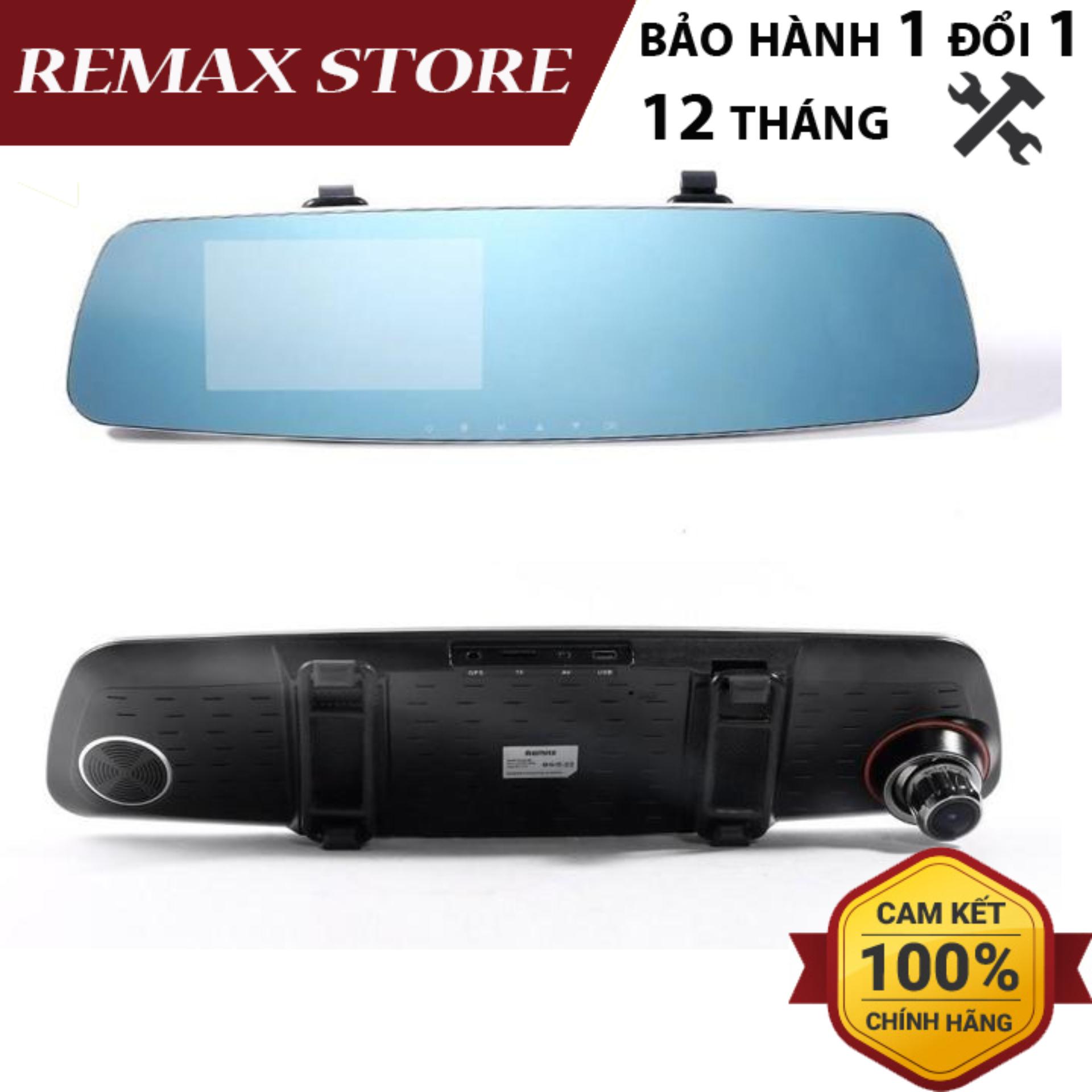Camera hành trình tích hợp gương chiếu hậu + camera lùi remax cx-03