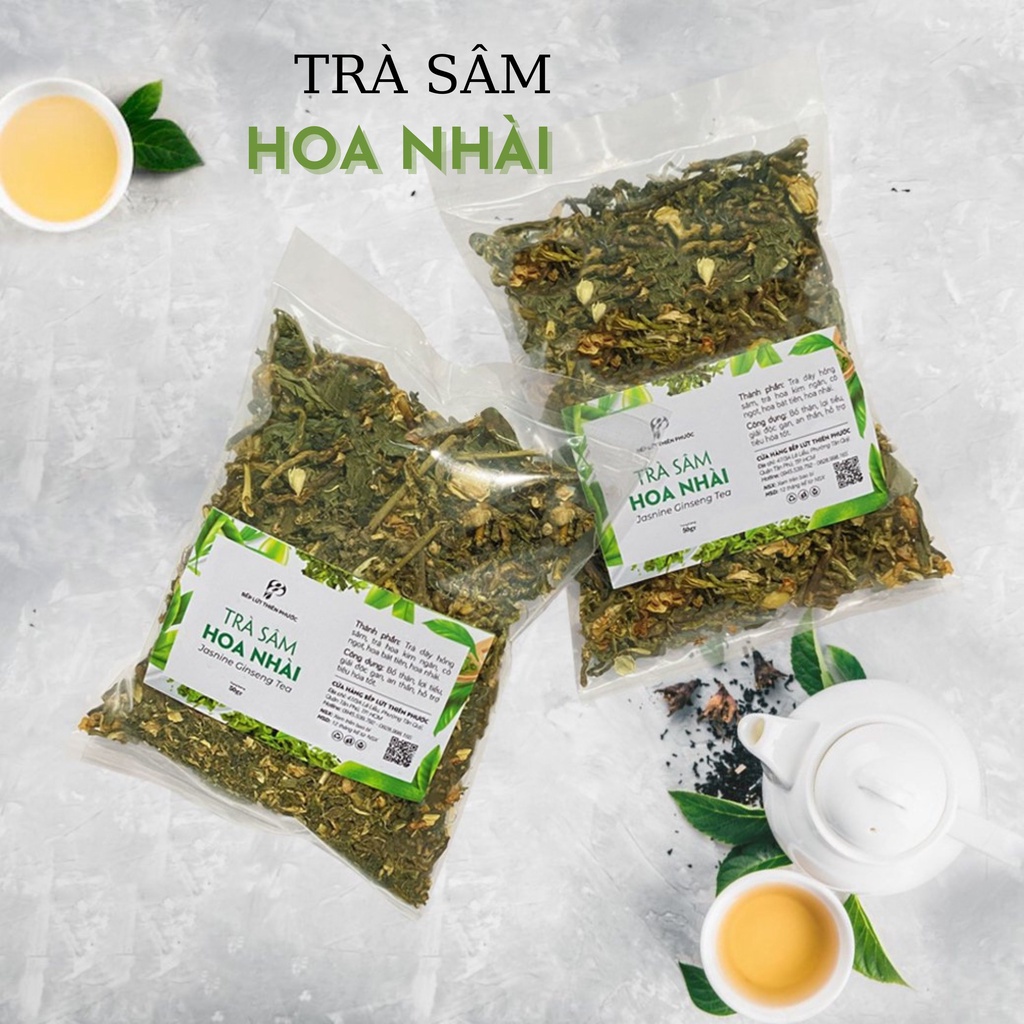 Combo 5 gói trà sâm hoa nhài 5 loại thảo mộc - trà dưỡng nhan sơn mật hồng sâm giúp đẹp da giảm cân