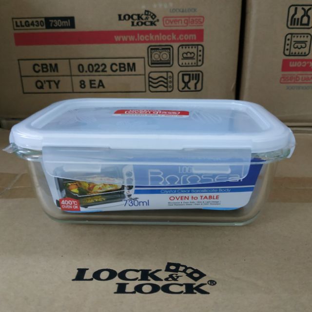 Hộp thuỷ tinh Lock and Lock 730ml hình chữ nhật