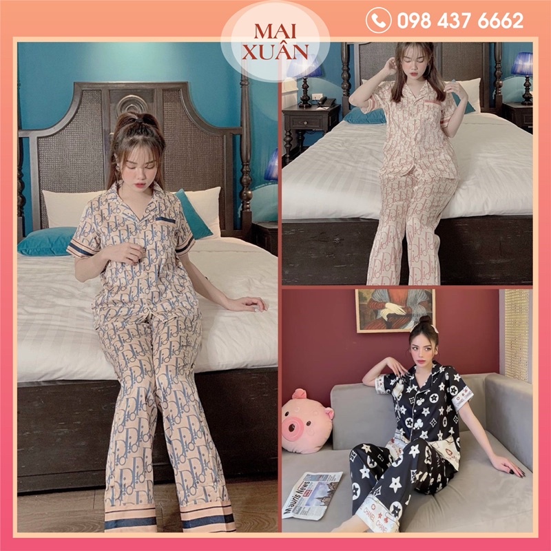 Bộ lụa latin,bộ ngủ gấm xước cộc tay quần dài hàng thiết kế cao cấp-kho sỉ mai xuân