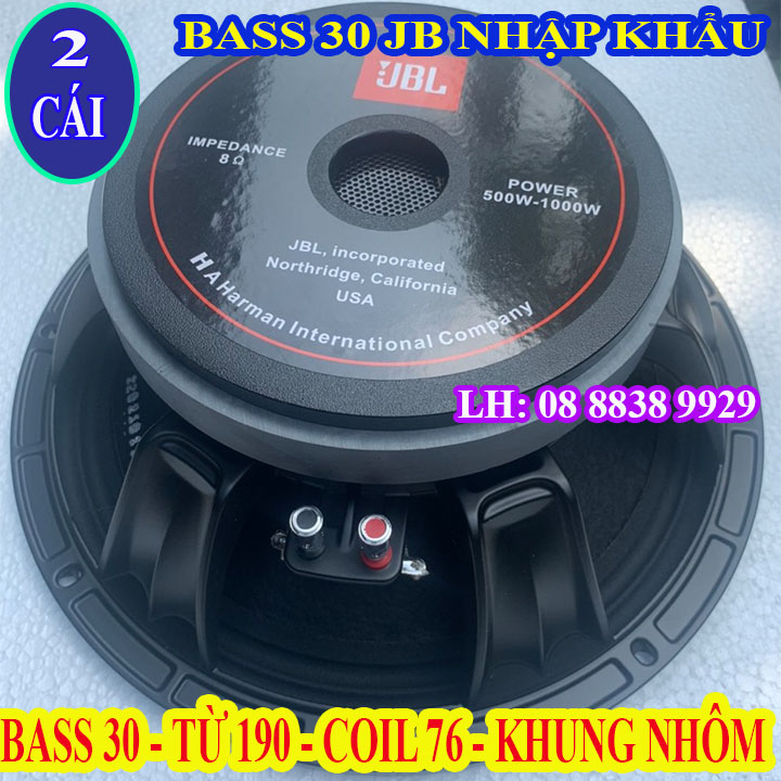 CẶP LOA BASS 30 JB TỪ 190 COIL 76 CHẤT LƯỢNG CAO CẤP NHẬP KHẨU CHINA - GIÁ 2 LOA