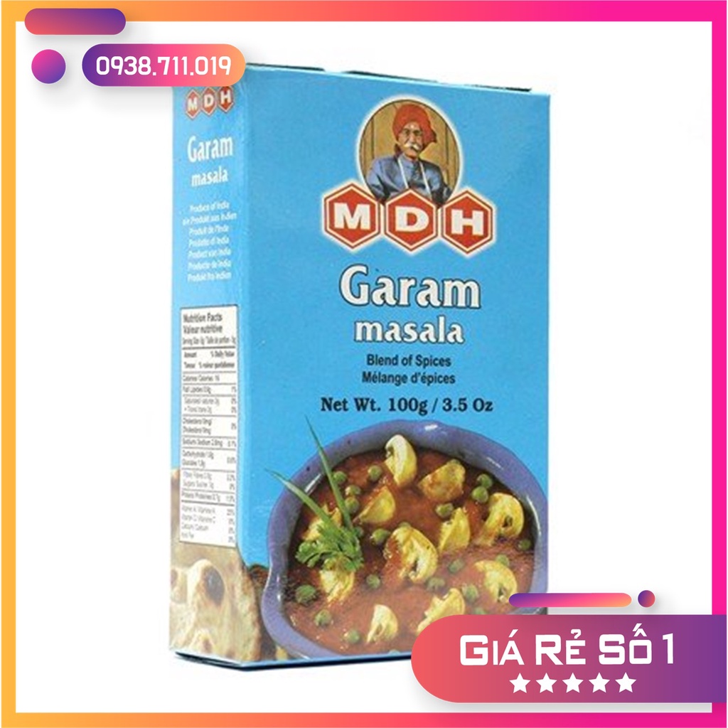 Bột gia vị ấn độ garam masala hộp 100gr