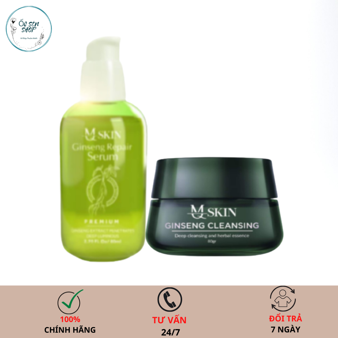 Combo Nhân Sâm Thay Da Vip Và Bột Rữa Mặt Mq Skin