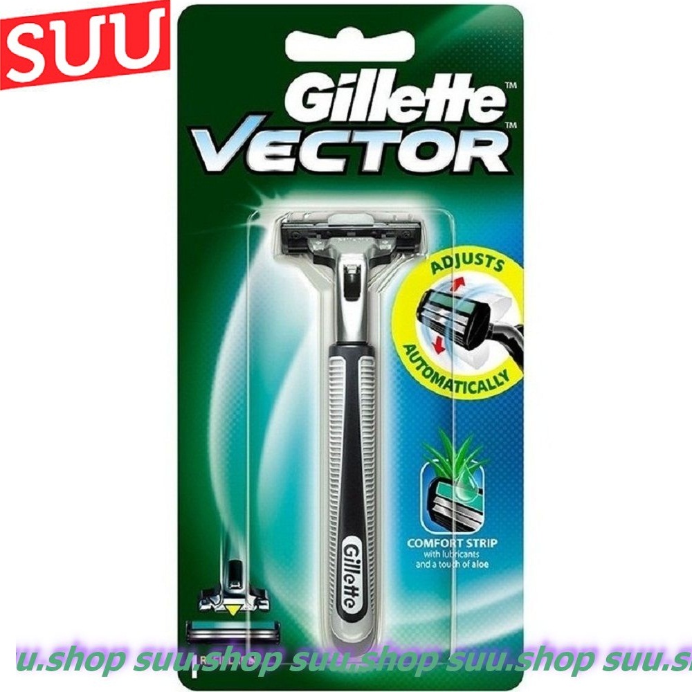 Bộ Cần Dao Cạo Râu Kép Gillette Vector.