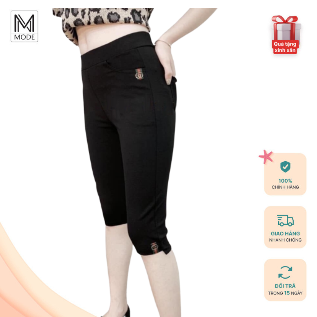 Quần legging ngố g.u.c.c.i, quần legging ngố con ong chất dày dặn mặc thoải mái dễ mix đồ - ngocmode
