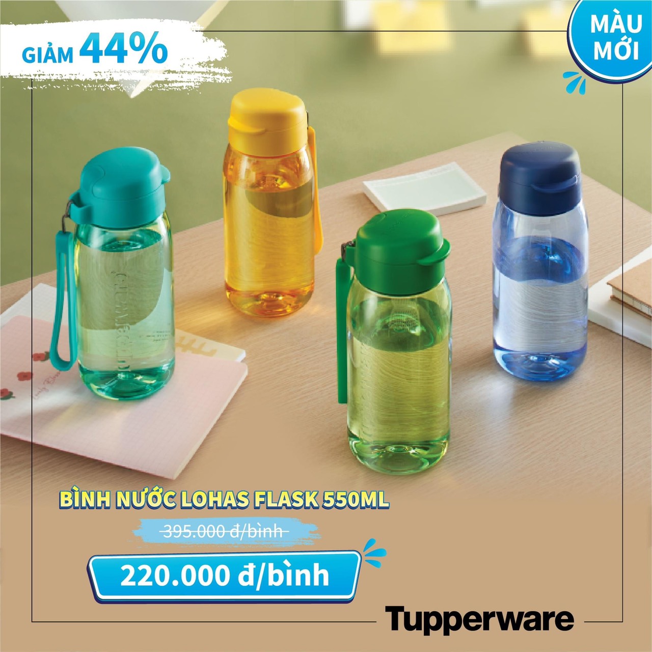 TUPPERWARE OFFICIAL STORE - BÌNH NƯỚC LOHAS FLASK 550ML (1 bình) Lazada CHÍNH HÃNG 100%