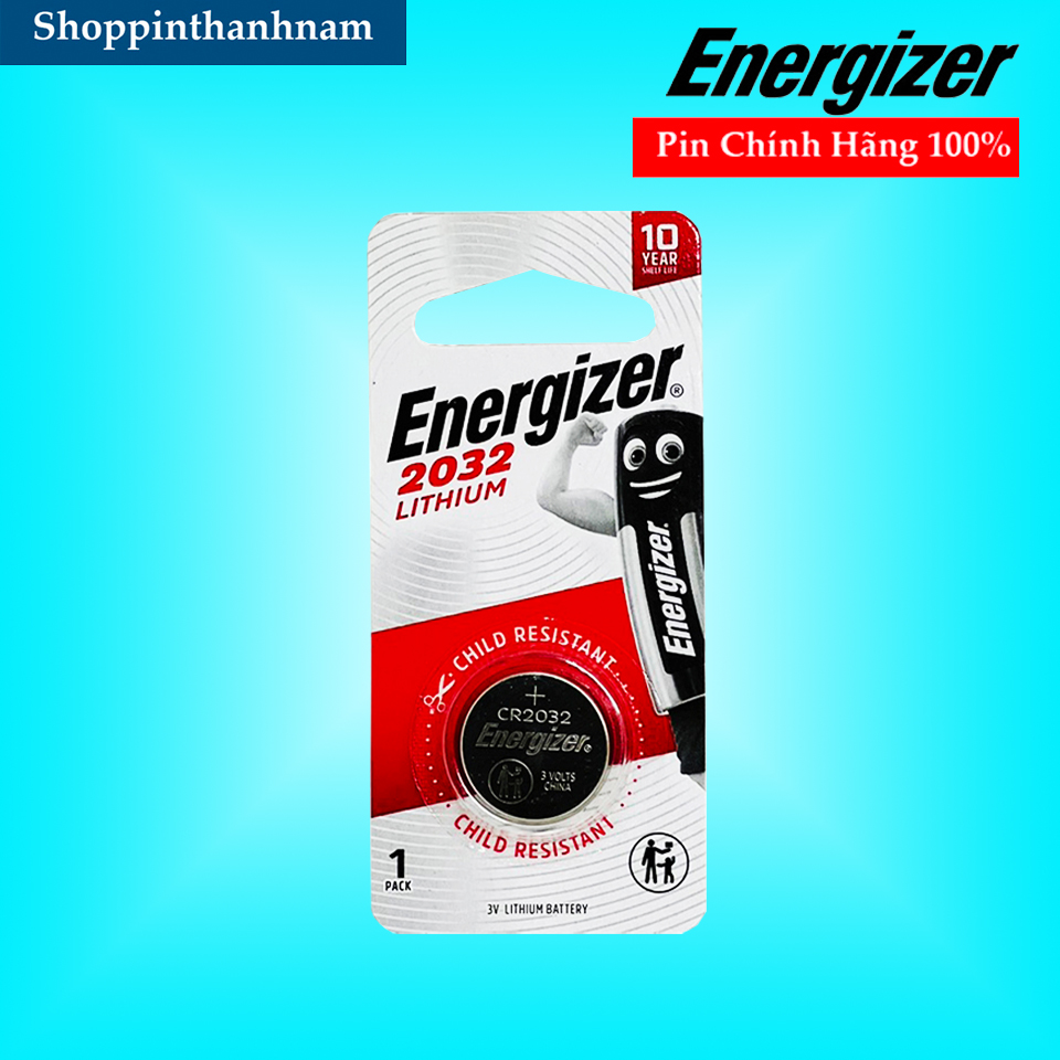 Pin CR2032 Energizer Vỉ 1 Viên Cao Cấp Chính Hãng Dung Lượng Cao