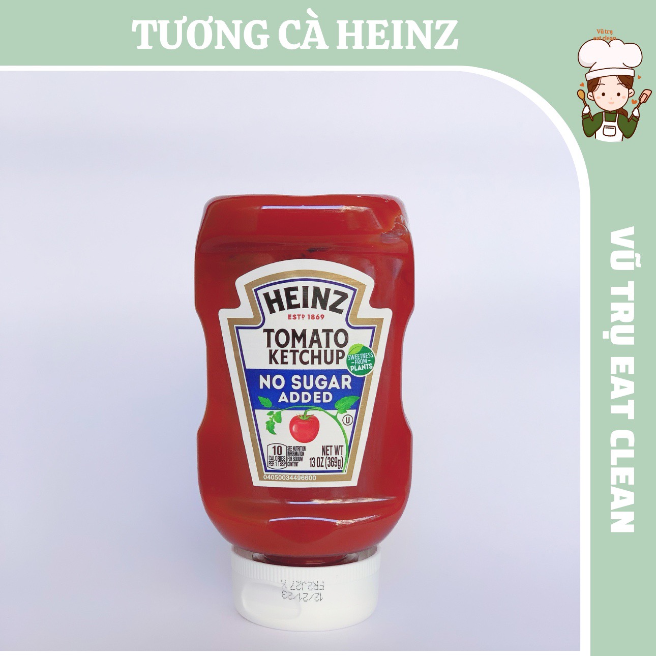 Tương cà không đường úp ngược Ketchup Tomato Heinz ,369gram