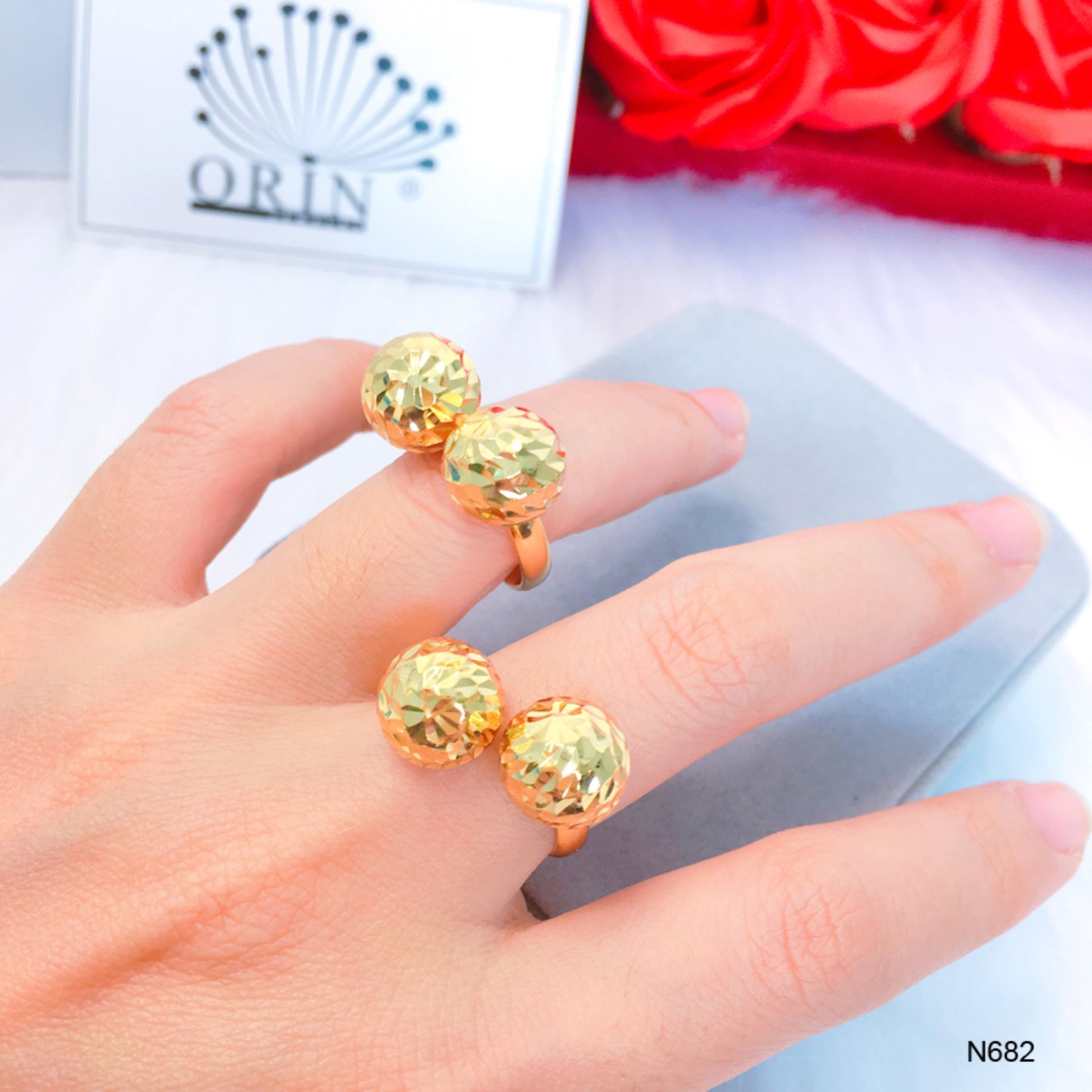 Nhẫn nữ 2 châu thiết kế thời thượng Orin N682