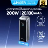 [NEW] Sạc dự phòng Anker Prime 20.100mAh 220W | 3 cổng sạc 3 thiết bị cùng lúc | Hỗ trợ sạc hai chiều | Đạt chuẩn TSA (được mang lên máy bay) | Điều khiển qua ứng dụng | Màn hình thông minh | Dành cho Laptop, MacBook, iPhone 17/16 Series - A110B