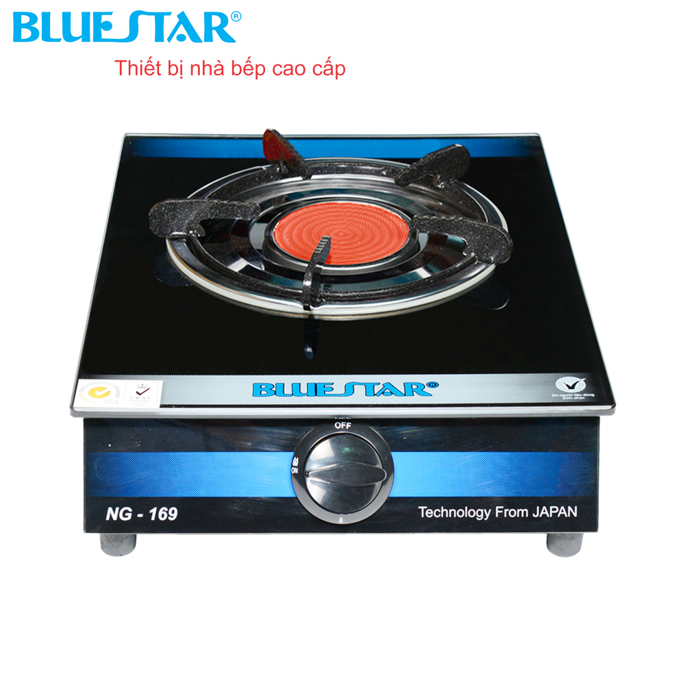 Bếp gas BlueStar NG-169C - bếp đơn hồng ngoại mặt kính cường lục (đánh lửa magneto)- Hàng chính hãng