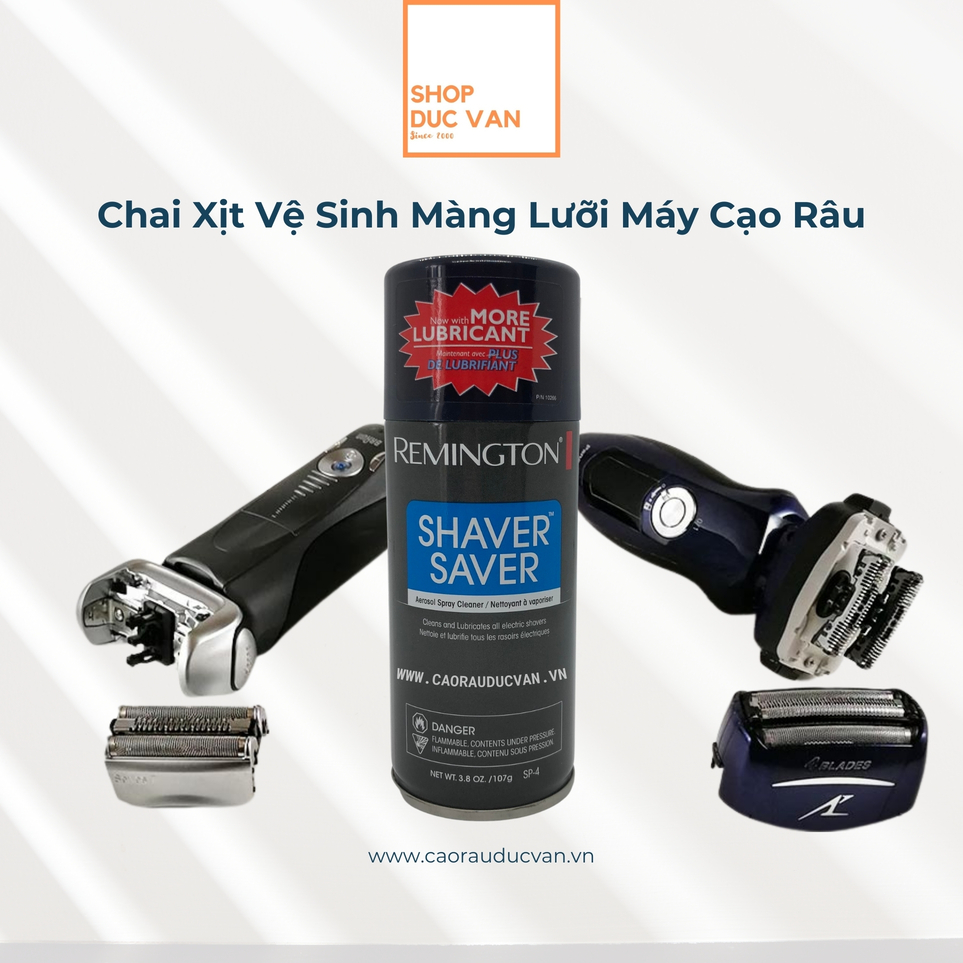 Chai Xịt Vệ Sinh Màng Lưỡi Máy Cạo Râu Remington Braun Philips Panasonic [ Shop Đức Vân ]