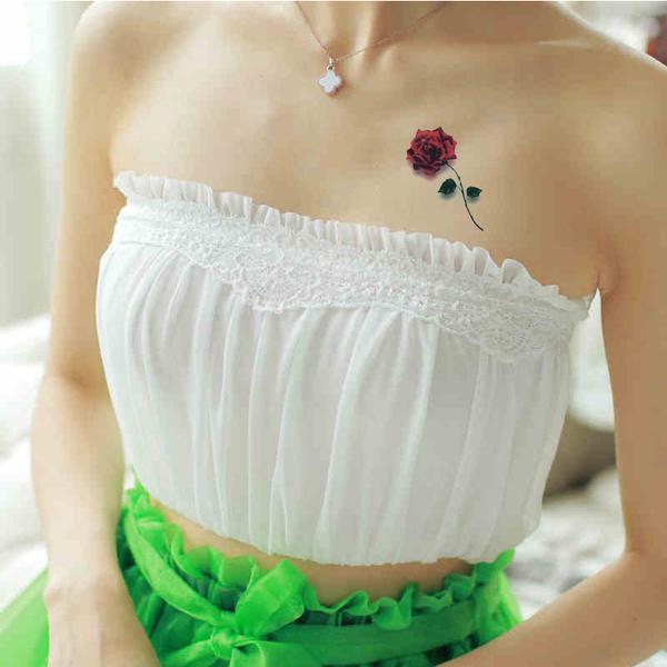 [HCM]Hình xăm dán tattoo hoa hồng kích thước 6 x 10 cm - miếng dán hình xăm đẹp dành cho nữ