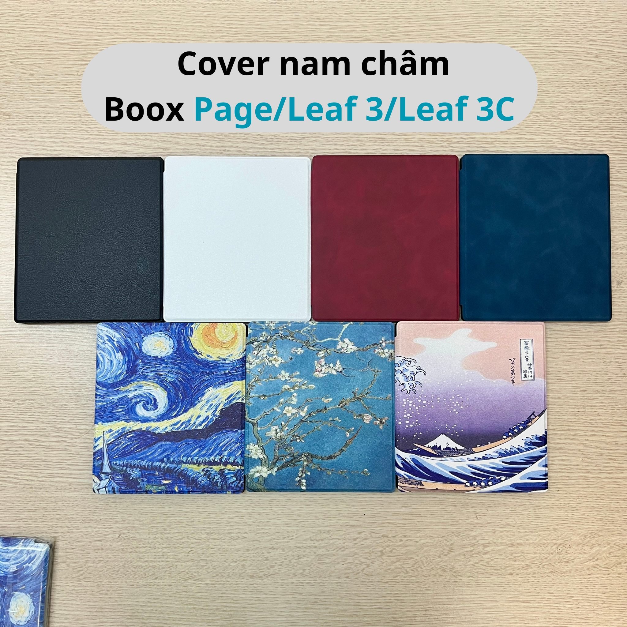 Bao da cover nam châm boox page/go color 7/leaf 3/leaf 3c, máy đọc sách boox page/go color 7/leaf 3/leaf 3c