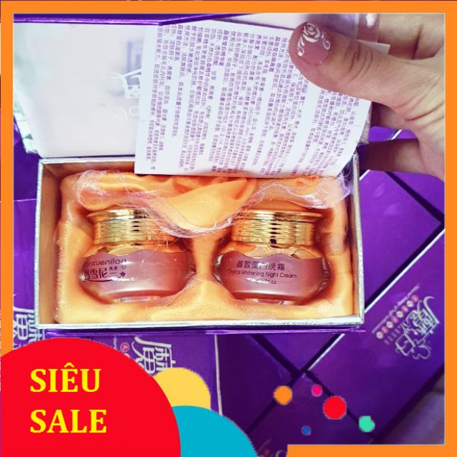 Bộ Đôi Kem Hoàng Cung Hồng 2in1 Ngày Và Đêm , Trắng Sáng Da , Khử Nám Tàn Nhang Hiệu Quả