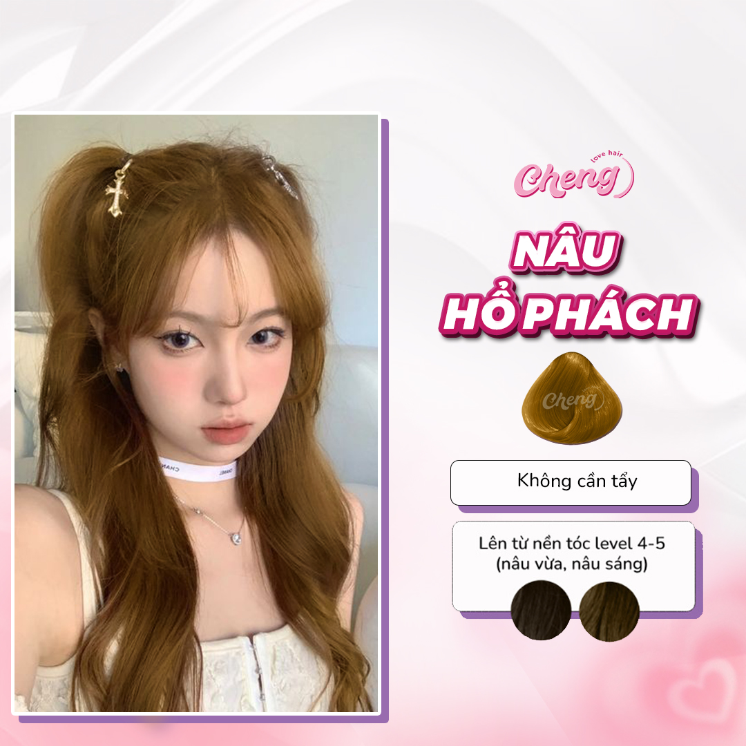 Thuốc Nhuộm Tóc Màu NÂU HỔ PHÁCH Không Tẩy | Chenglovehair Chenglovehairs