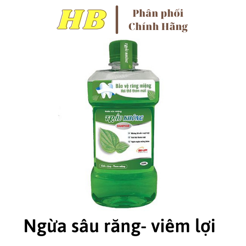Nước súc miệng hương trầu - Chiết xuất từ lá trầu không - Nước súc miệng từ thảo dược thiên nhiên Vệ sinh răng, miệng, họng hàng ngày để phòng ngừa  sâu răng, viêm lợi, viêm...