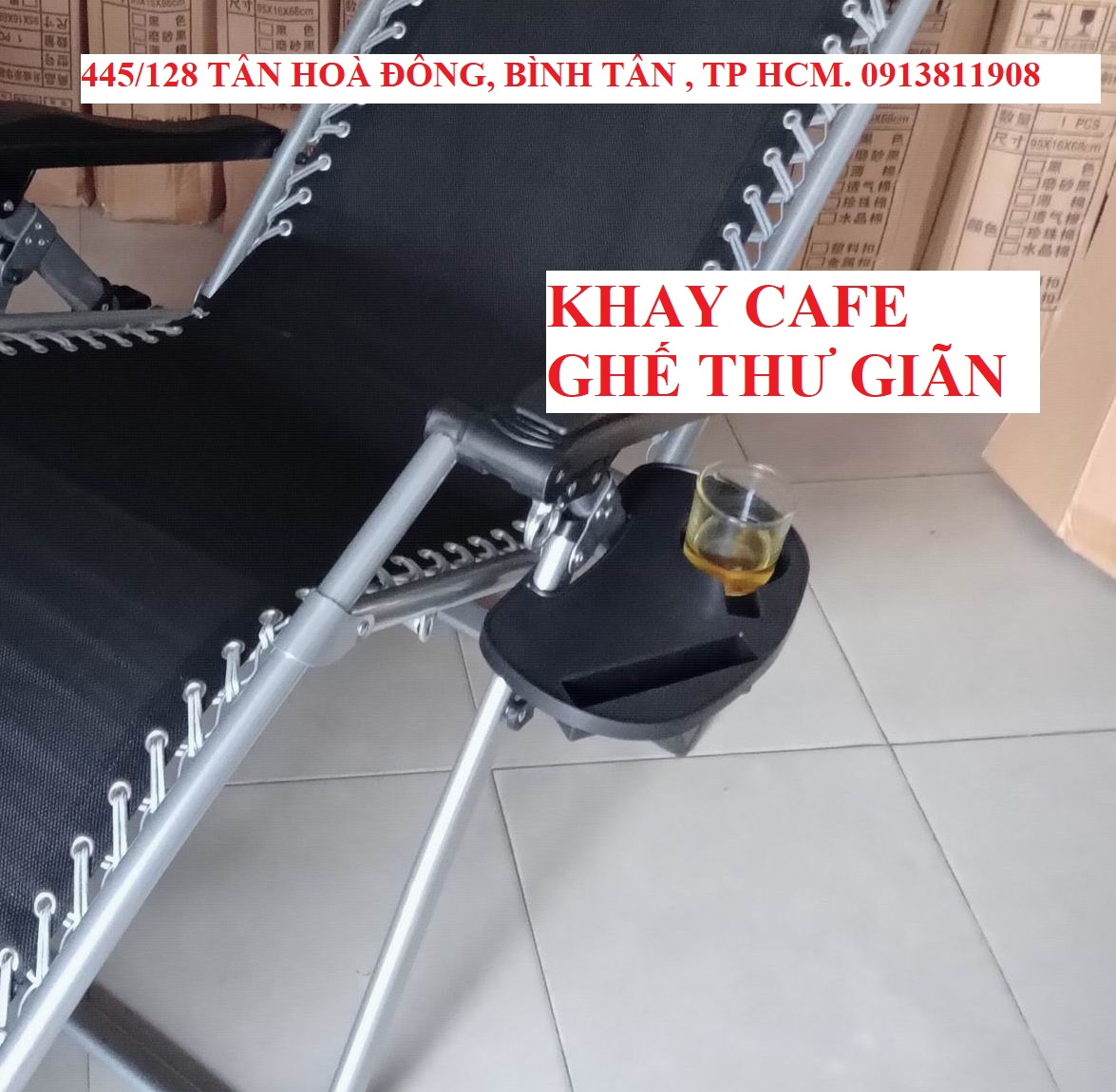 Khay cafe ghế thư giãn