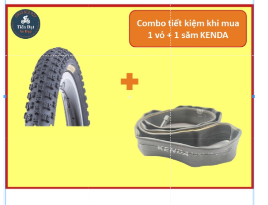 Combo tiết kiệm 1 vỏ 1 săm kenda 18 x 1.75/2.125