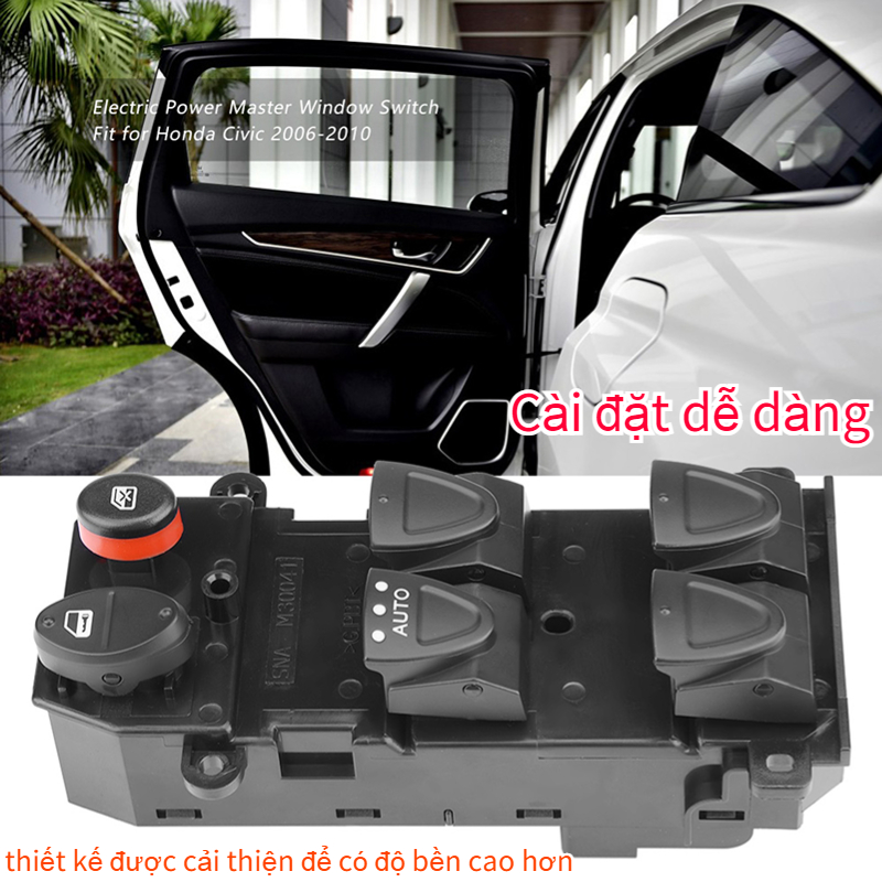 Công tắc điều khiển cửa sổ bên trái power master cho honda civic 2006-2010 35750-snv-h51