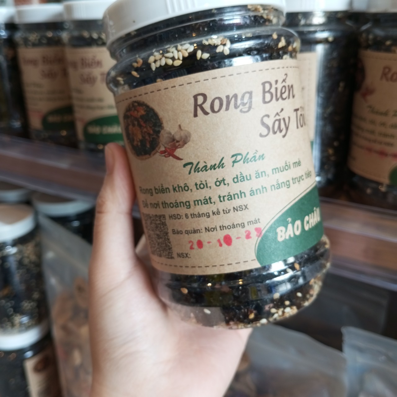 Rong biển sấy tỏi - hủ 80gram