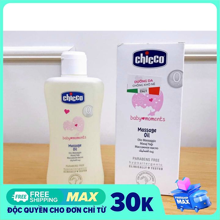 Dầu massage cho bé chiết xuất cám gạo chicco 200ml