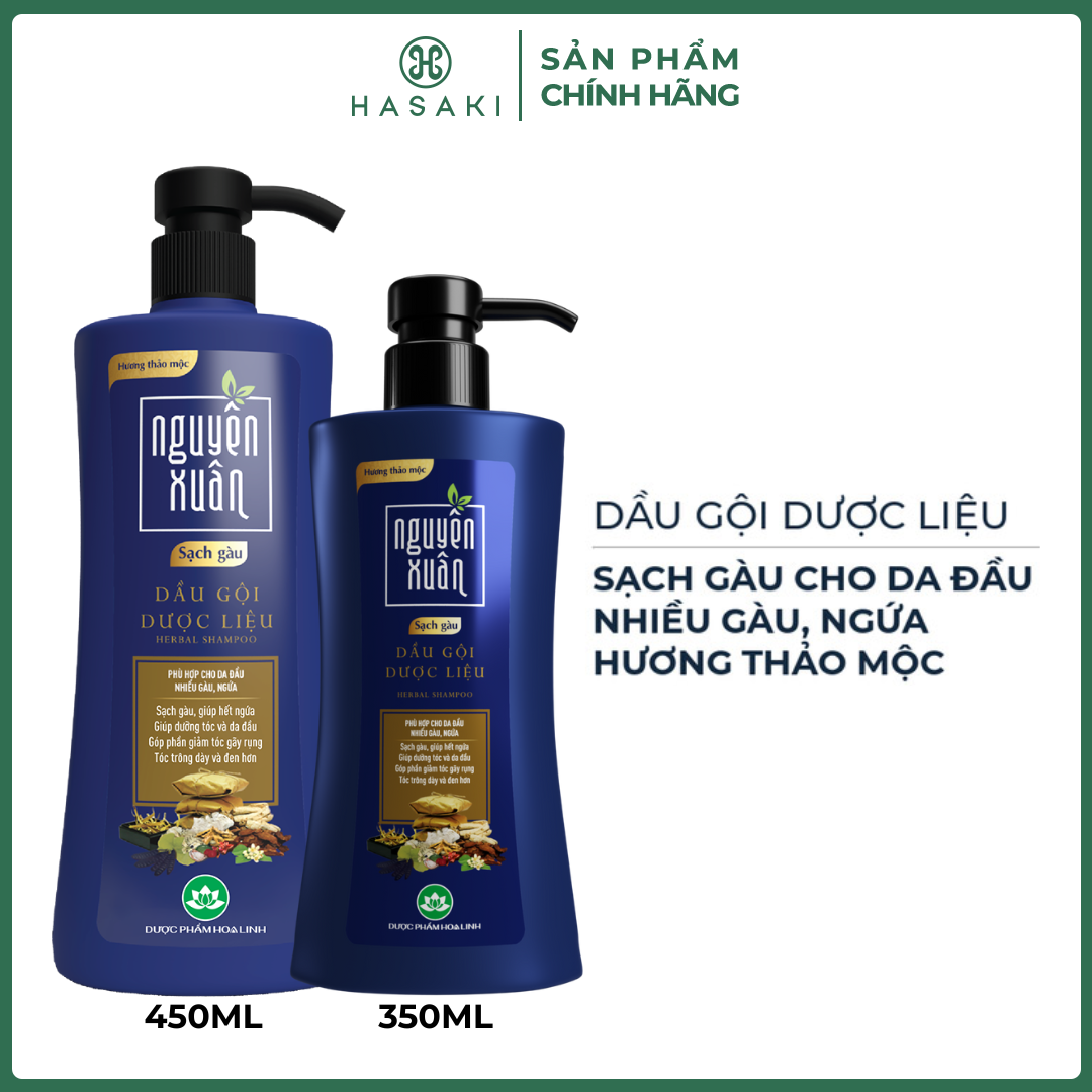 Dầu Gội Nguyên Xuân Dược Liệu Sạch Gàu Herbal Shampoo Hasaki Sản Phẩm Chính Hãng