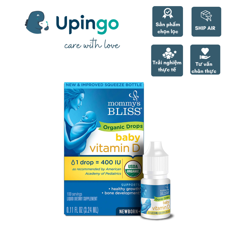 Vitamin D3 hữu cơ Mommy's Bliss cho bé từ sơ sinh