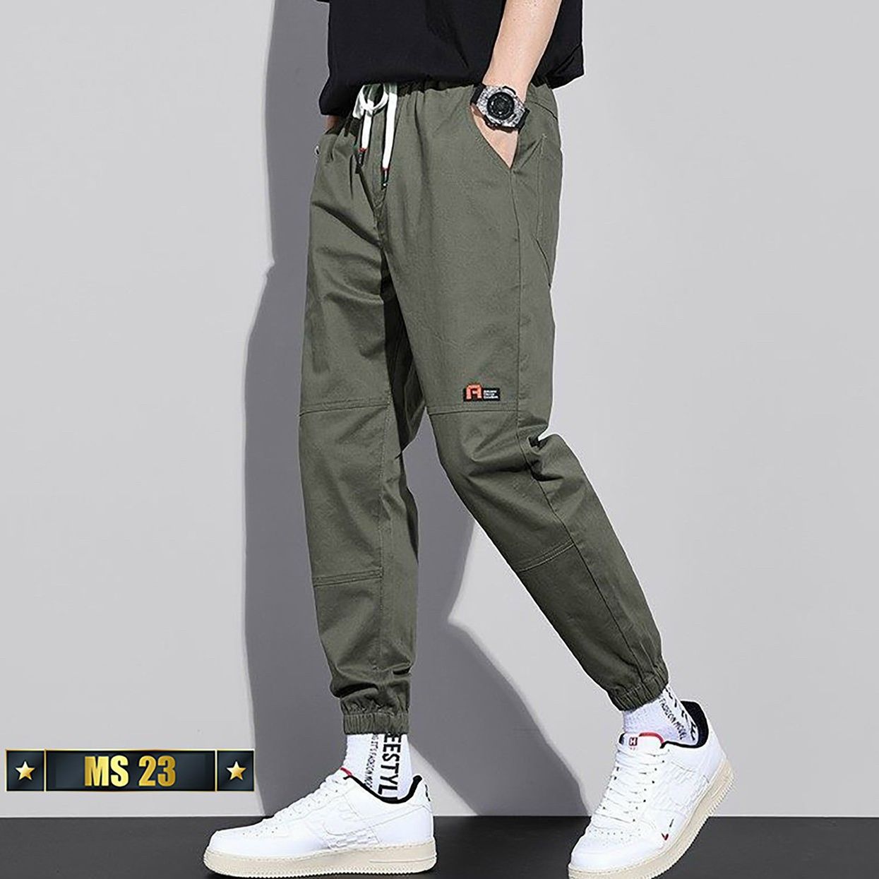 Quần Jogger Kaki Nam Quần Jogger Kaki Trơn Cạp Chun Bo Ống Nhiều Màu Phong Cách Thời Trang TCS