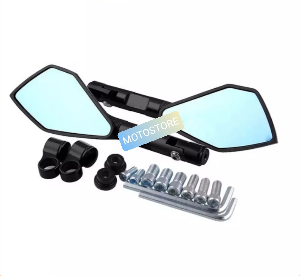 Gương xe máy xe điện 5 cạnh kiểu kiếng rizoma cao cấp, đẹp bền chắc chắn