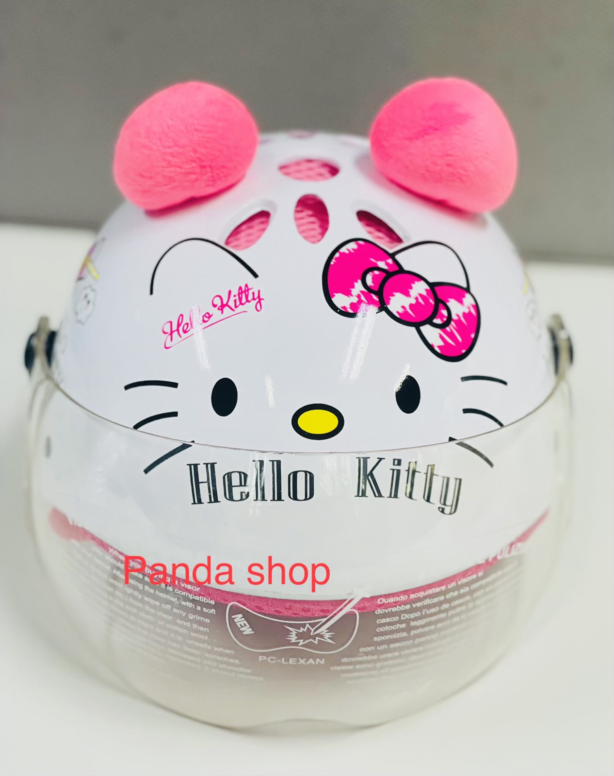 Mũ bảo hiểm trẻ em kitty cao cấp , nón bảo hiểm kitty hình thật 100%