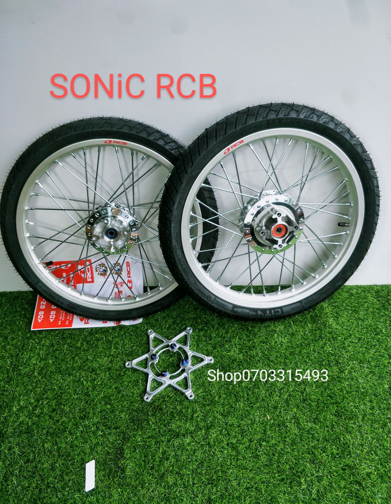 [HCM] CẶP BÁNH CĂM SONIC NIỀN RCB KÈM PAT ĐĨA TRƯỚC VỎ MICHELIN (TƯ VẤN SĐT TRÊN HÌNH)