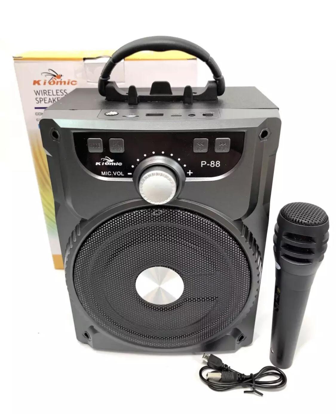 Loa bluetooth karaoke xách tay di động PT88, PT89 Kiomic có tặng kèm micro hát cực kỳ hay