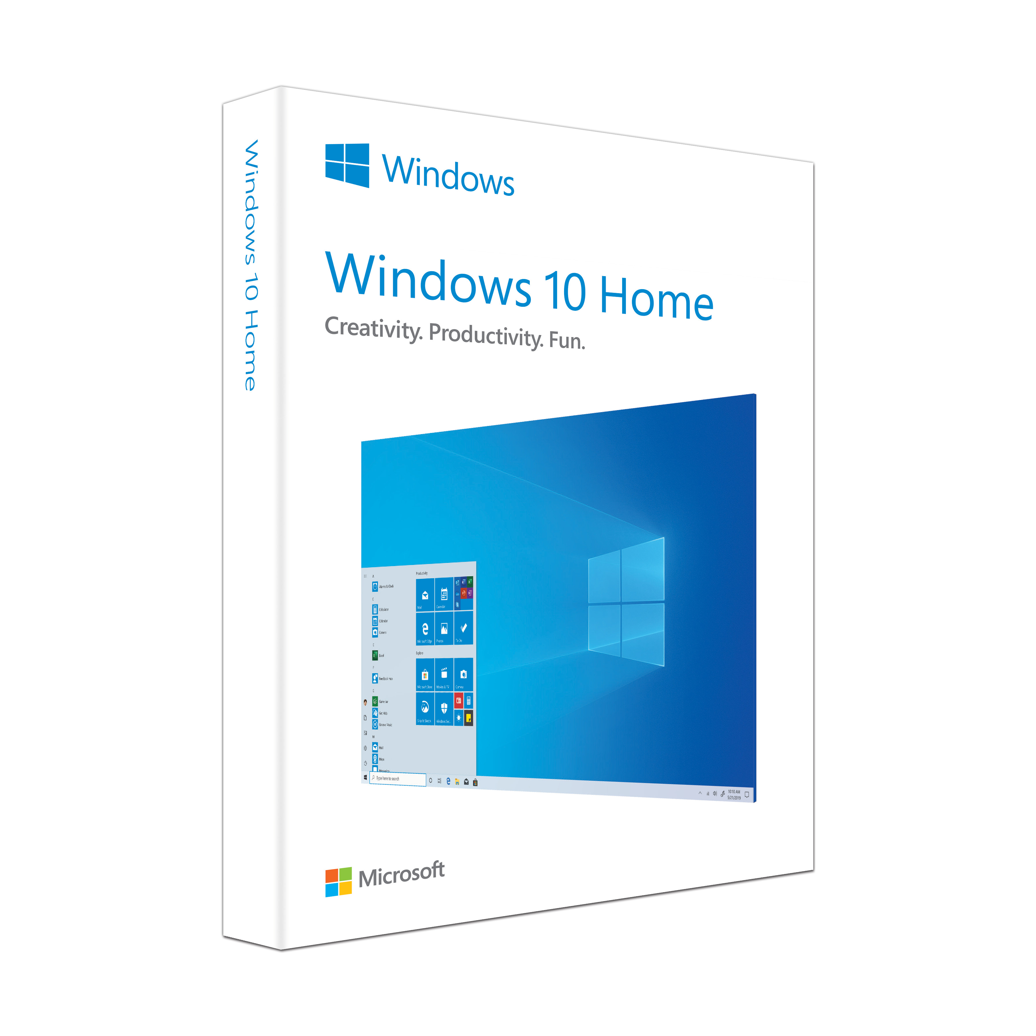 Phần mềm bản quyền Microsoft Windows 10 Home 64 bit kèm DVD cài đặt - Hàng chính hãng nguyên hộp nguyên seal