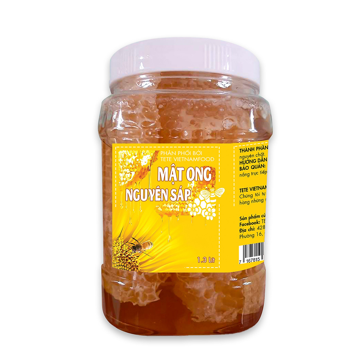 Mật ong nguyên sáp rừng hoa cà phê daklak tete 1.3lit