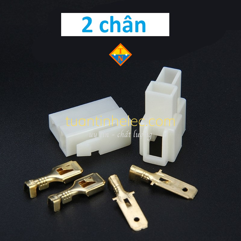 Giắc kết nối dây điện 2p 3p 4p 6p 8p loại 6.3mm dành cho ô tô, xe tải, xe khách # phụ tùng ô tô