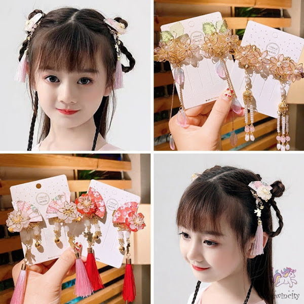 Phụ Kiện Cài Tóc Phối Tua Rua Phong Cách Trung Hoa Cổ Điển