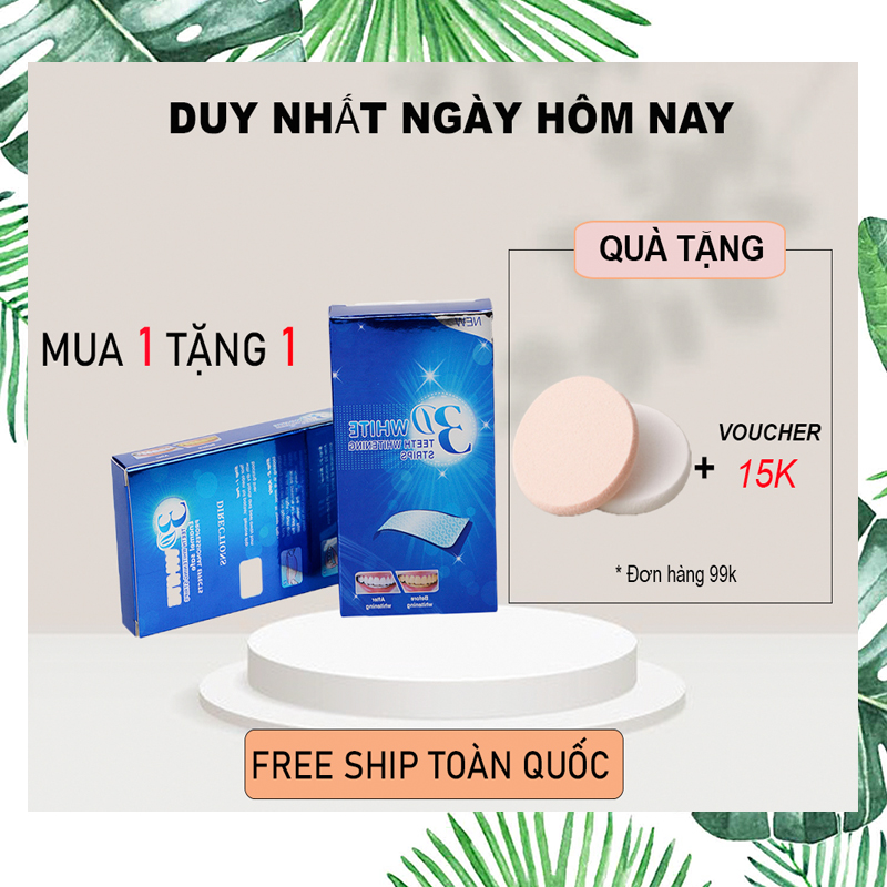 (FREE SHIP 18K )Miếng dán trắng răng, dưỡng trắng răng hiệu quả nhanh chóng 1 hộp 7 miếng (TẶNG QUÀ TRÊN MỖI ĐƠN HÀNG)