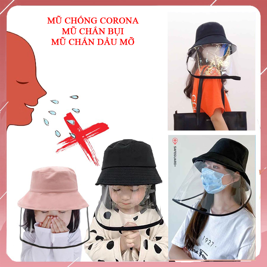 Mũ Thời trang, Mũ Chống Bụi, Mũ Chống Covid, Mũ Bảo Vệ Đa Chức Năng, Mũ chắn dầu mỡ khi nấu ăn